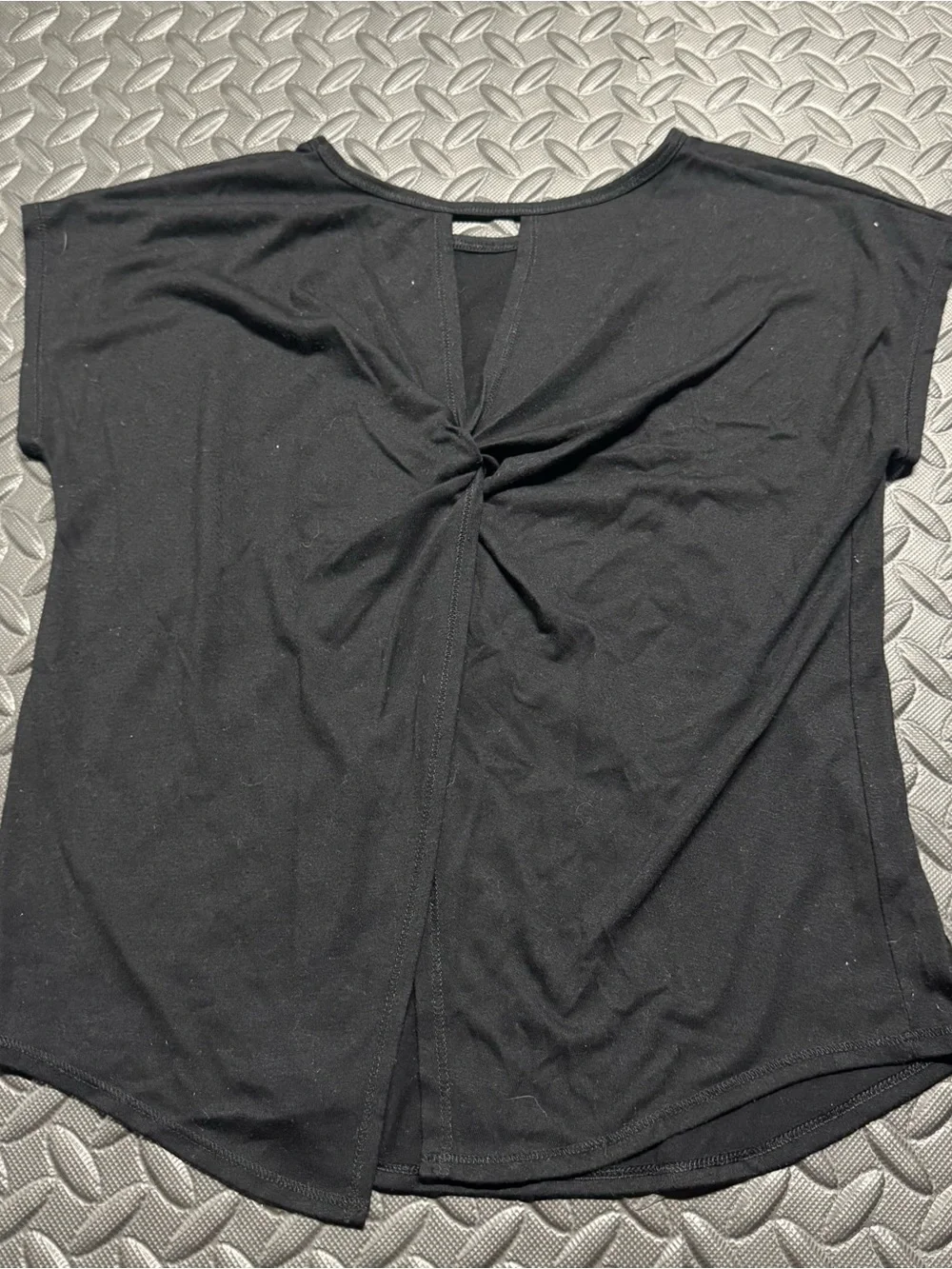 Old Navy Active Girls Black Open Back Twist Athletic Top Size L 10-12